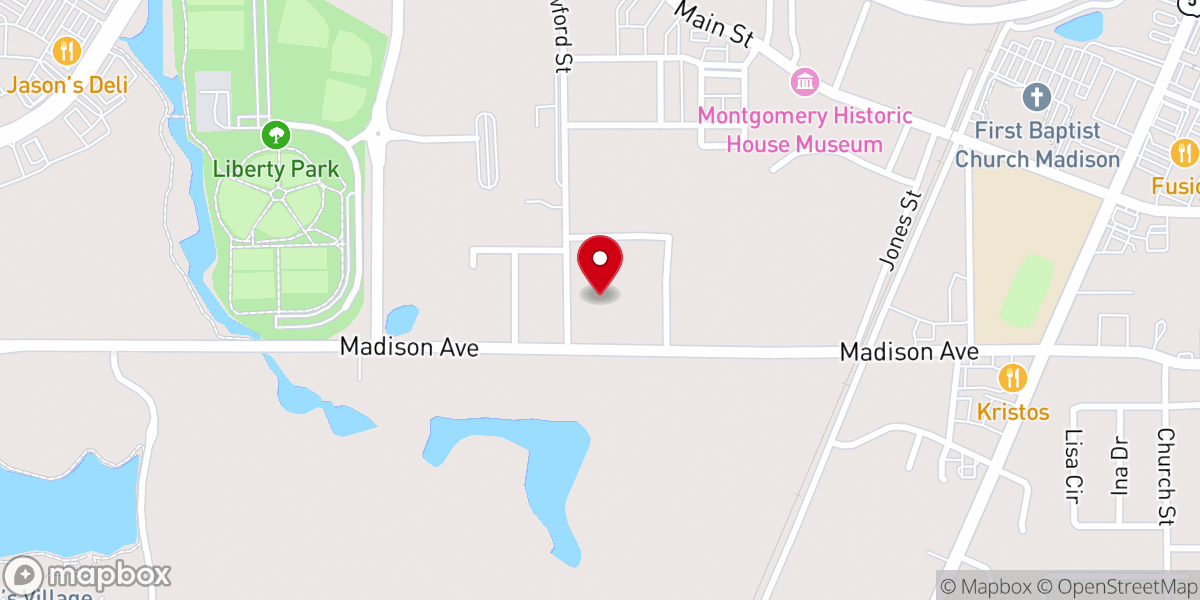 Map showing location of Pilgrim Rest Missionary Baptist