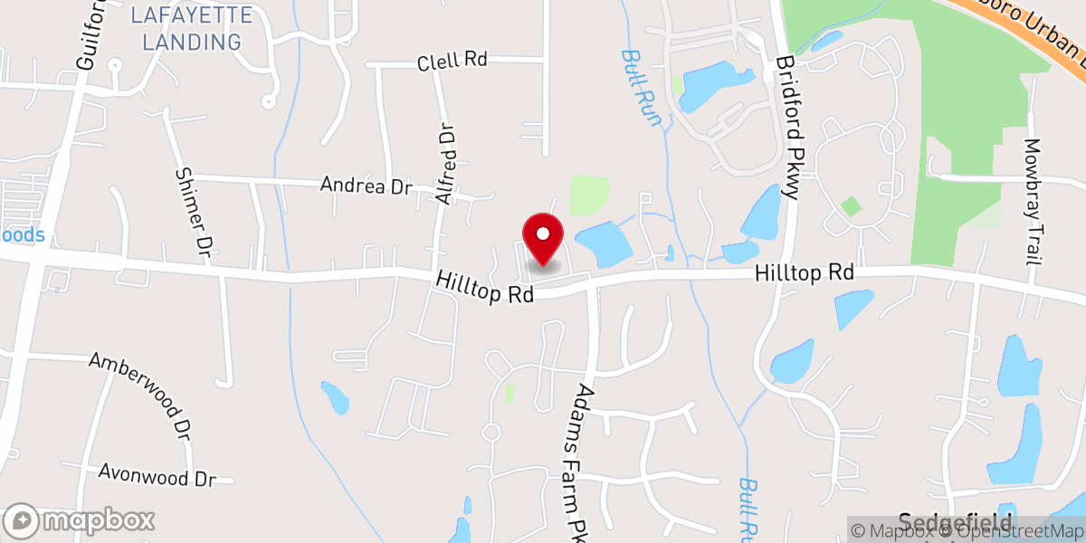 Map showing location of Gate City Baptist Church