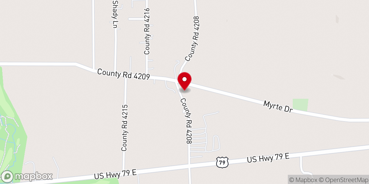 Map showing location of Afton Grove Baptist Church