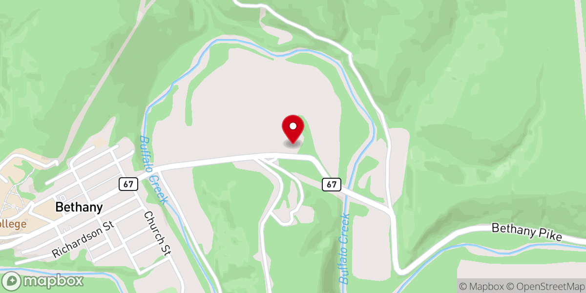 Map showing location of Alexander Campbell House