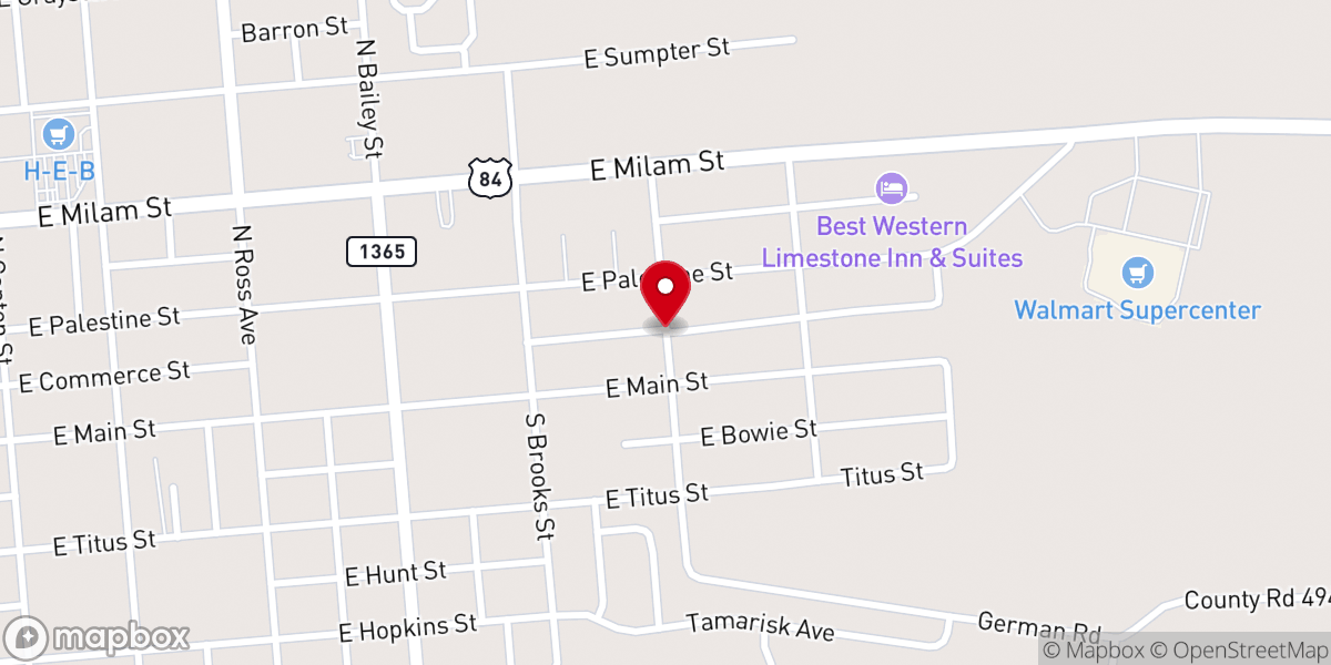 Map showing location of Alexander Chapel Prmtv Baptist