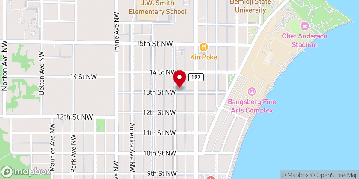 Map showing location of All Saints of North America Chapel