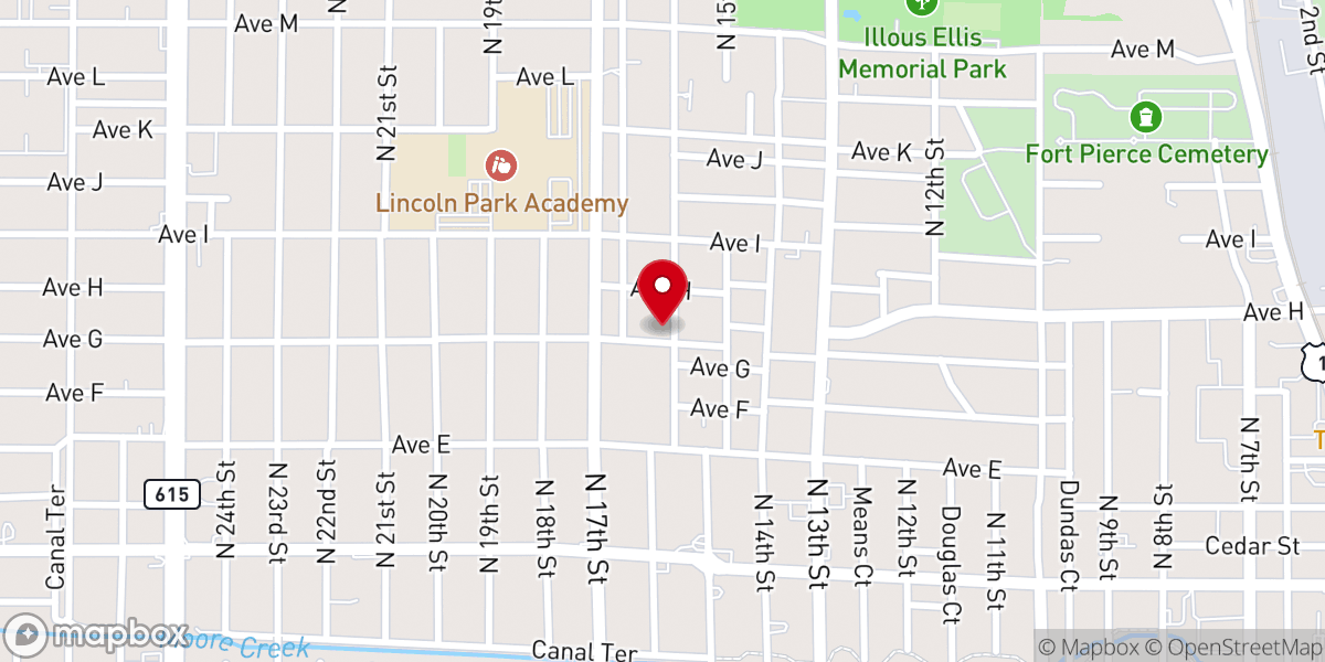 Map showing location of Allen Chapel