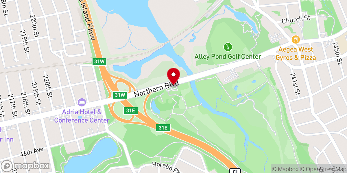 Map showing location of Alley Pond Environmental Center