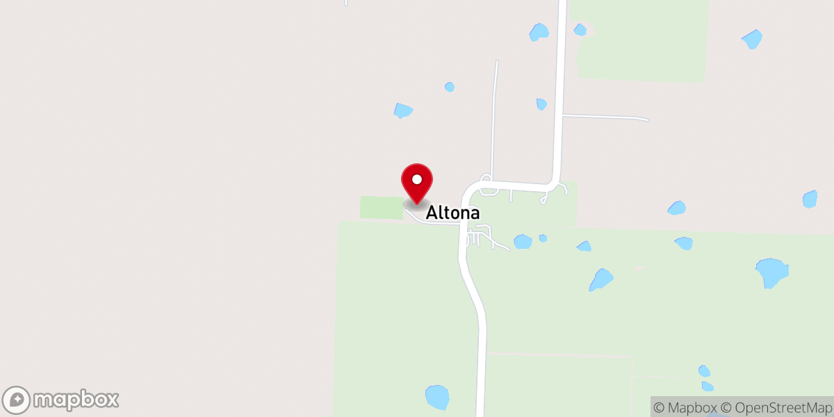 Map showing location of Altona Baptist Church