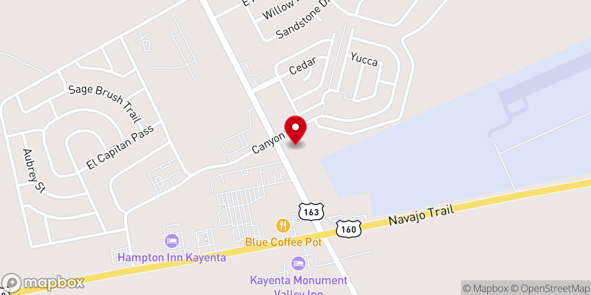 Map showing location of Amigo Cafe
