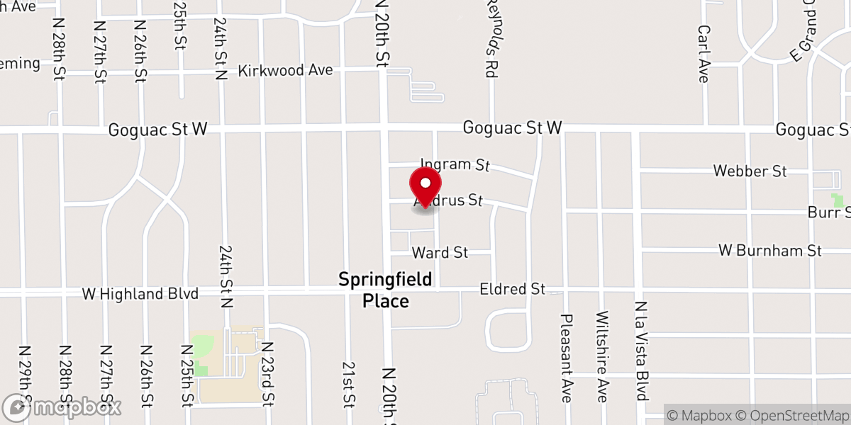Map showing location of Andrus Street Church of God
