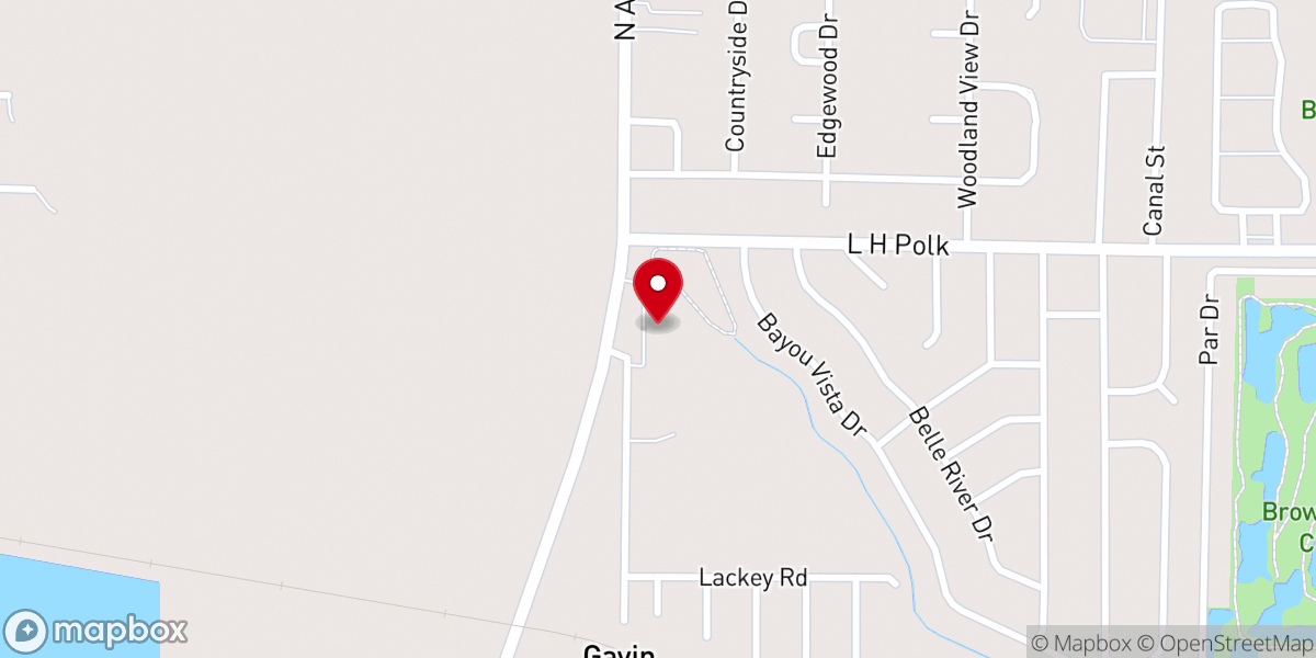 Map showing location of Angels Way Baptist Church