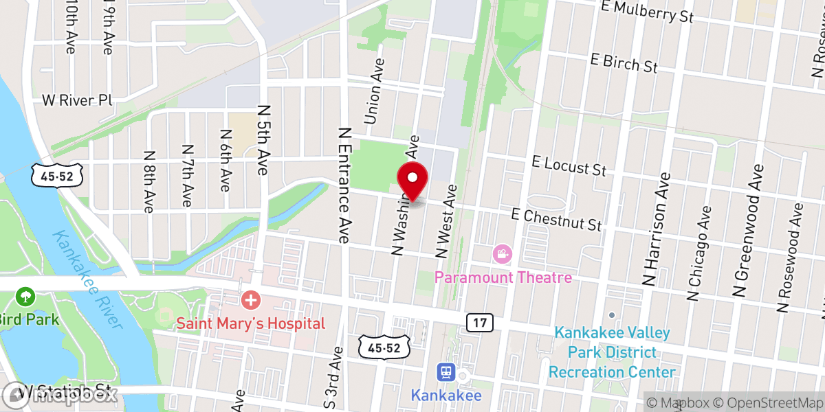 Map showing location of Annunciation Greek Orthodox