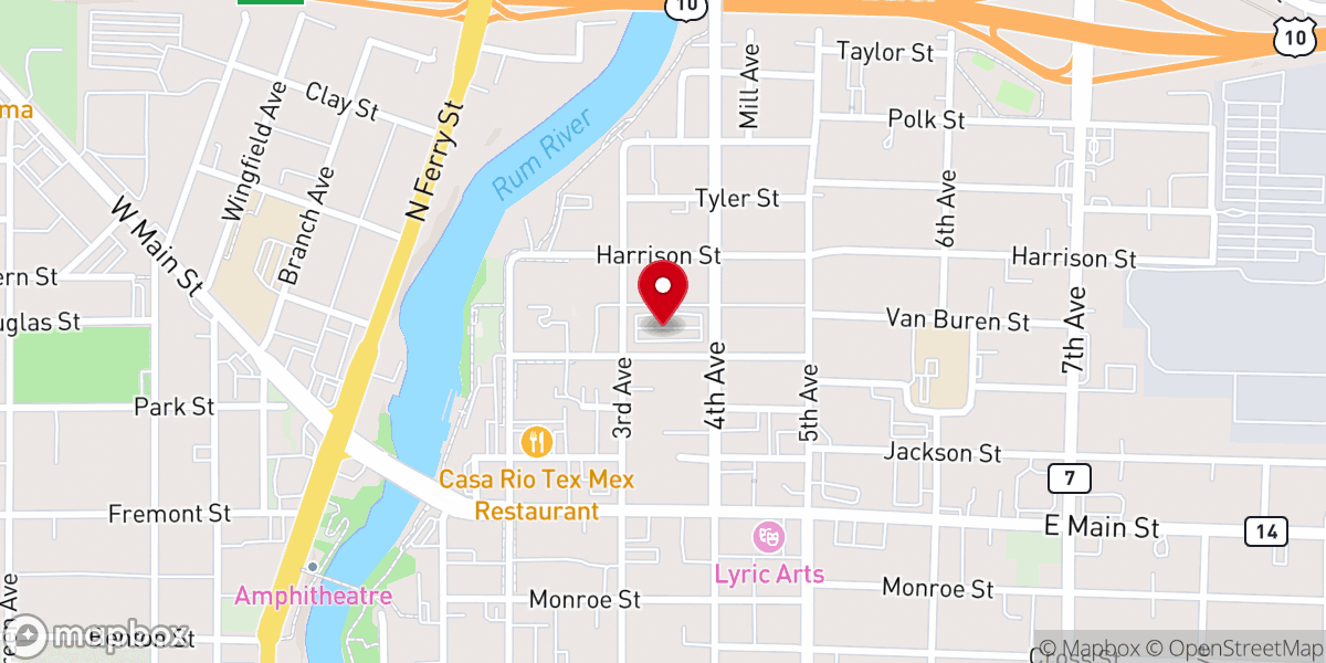 Map showing location of Anoka Classic Car Show