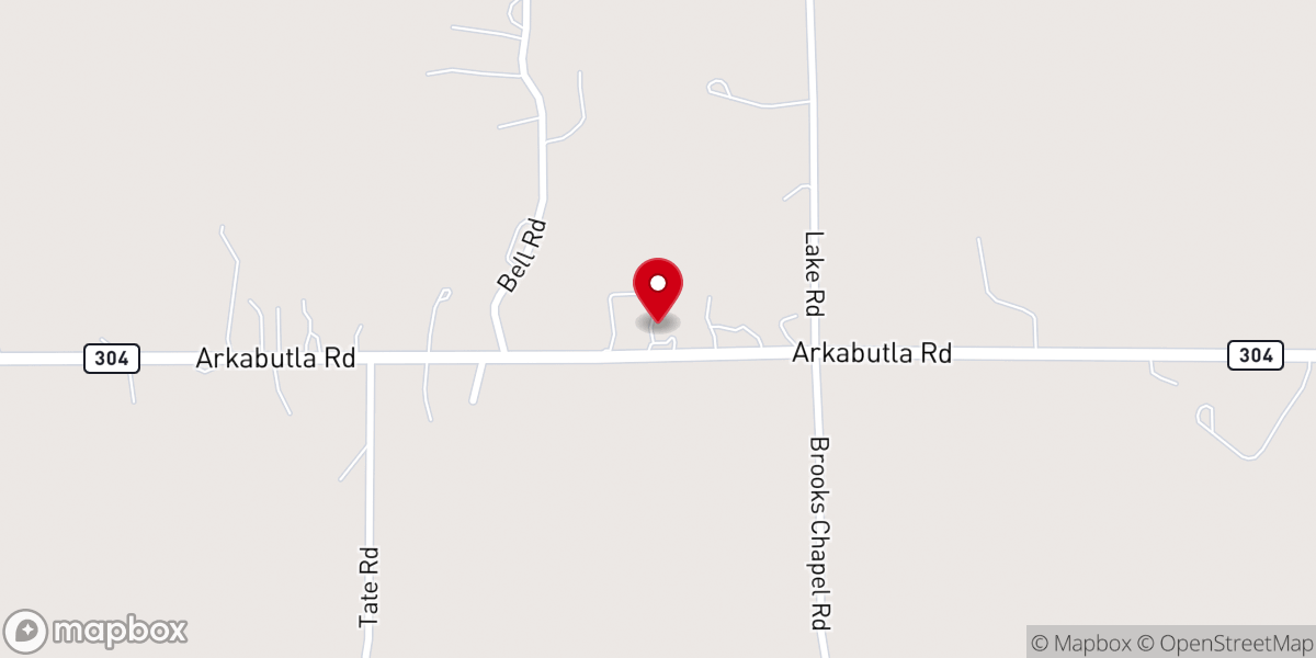 Map showing location of Antioch Church Number 2