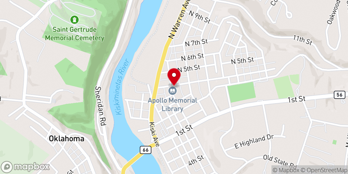 Map showing location of Apollo Faith Chapel