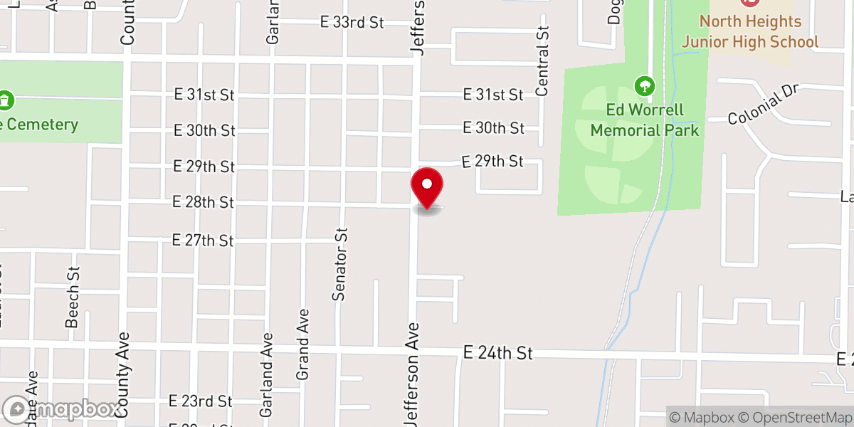 Map showing location of Apostolic Tabernacle UPC