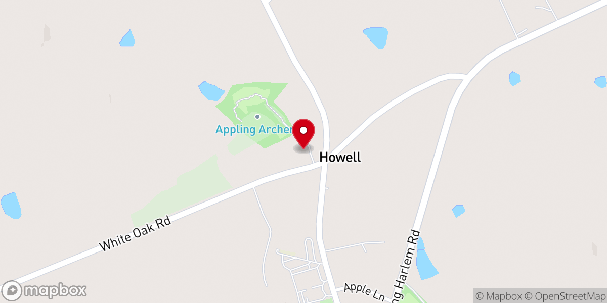 Map showing location of Appling Archers