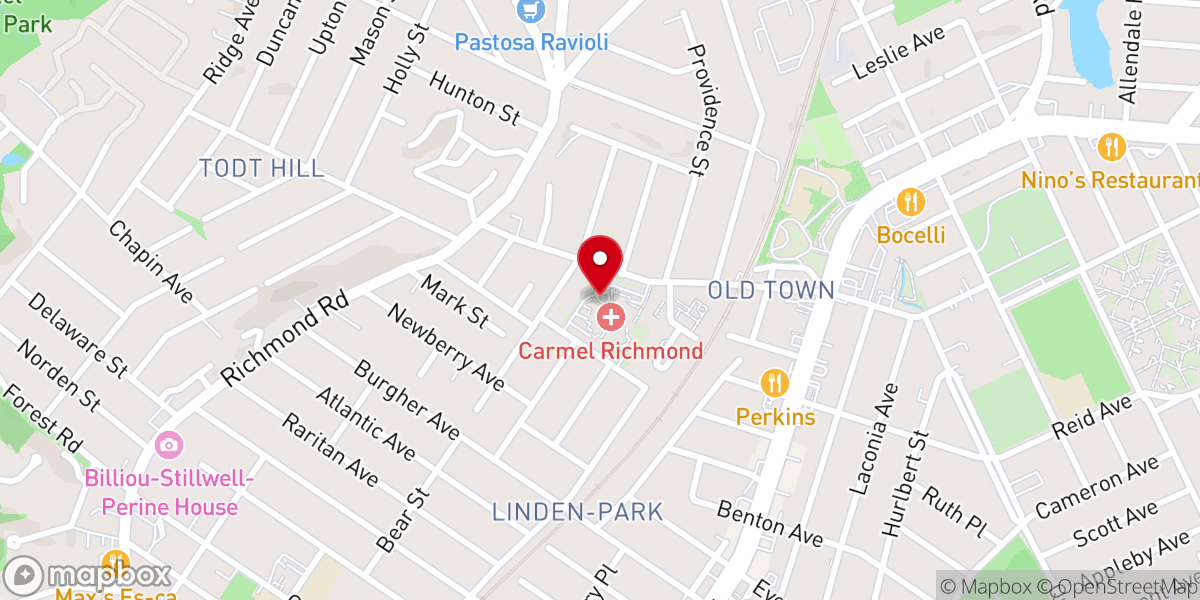 Map showing location of ArchCare at Carmel Richmond Healthcare and Rehabilitation Center