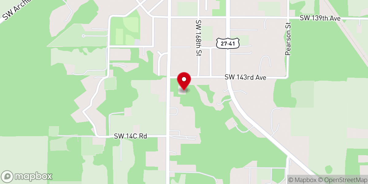 Map showing location of Archer Church of God By Faith