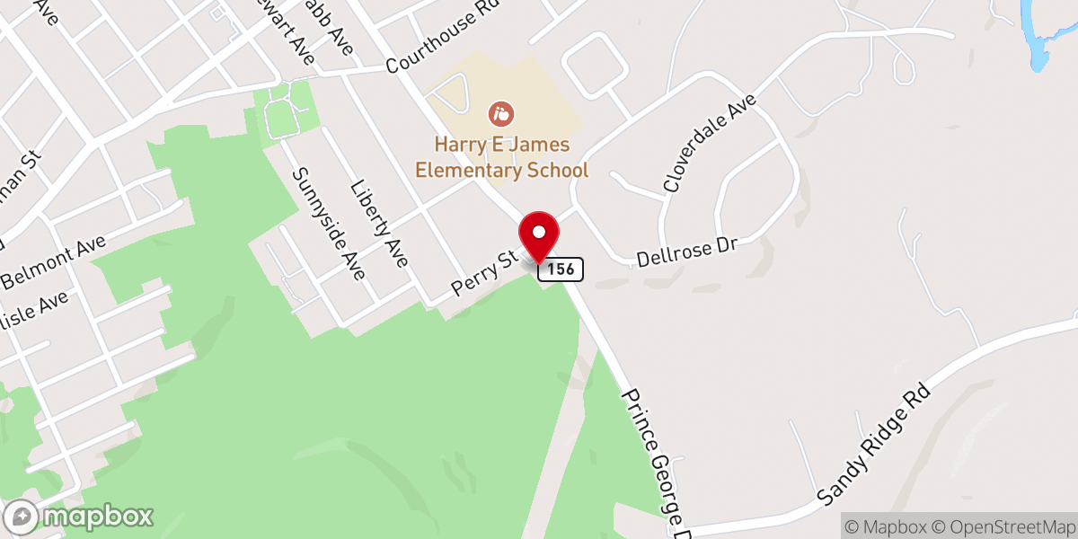 Map showing location of Arlington Road Church of Christ