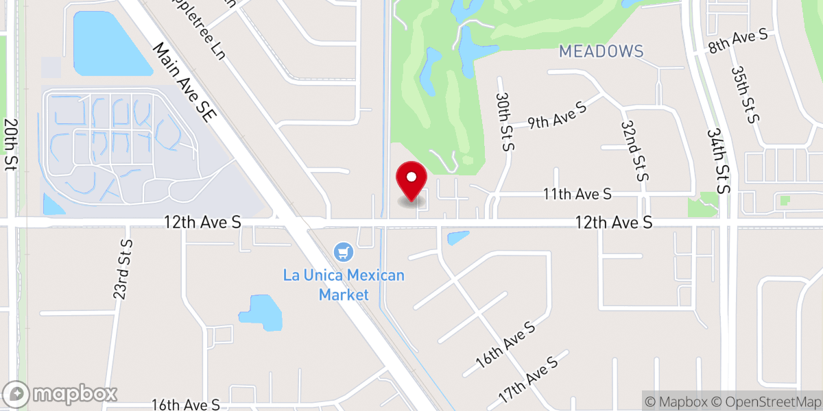 Map showing location of Ascension Evangelical Lutheran