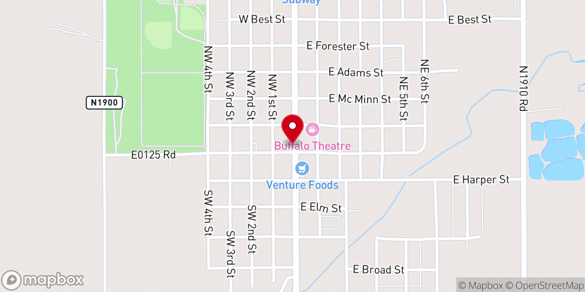 Map showing location of Assembly of God Church Parsonage