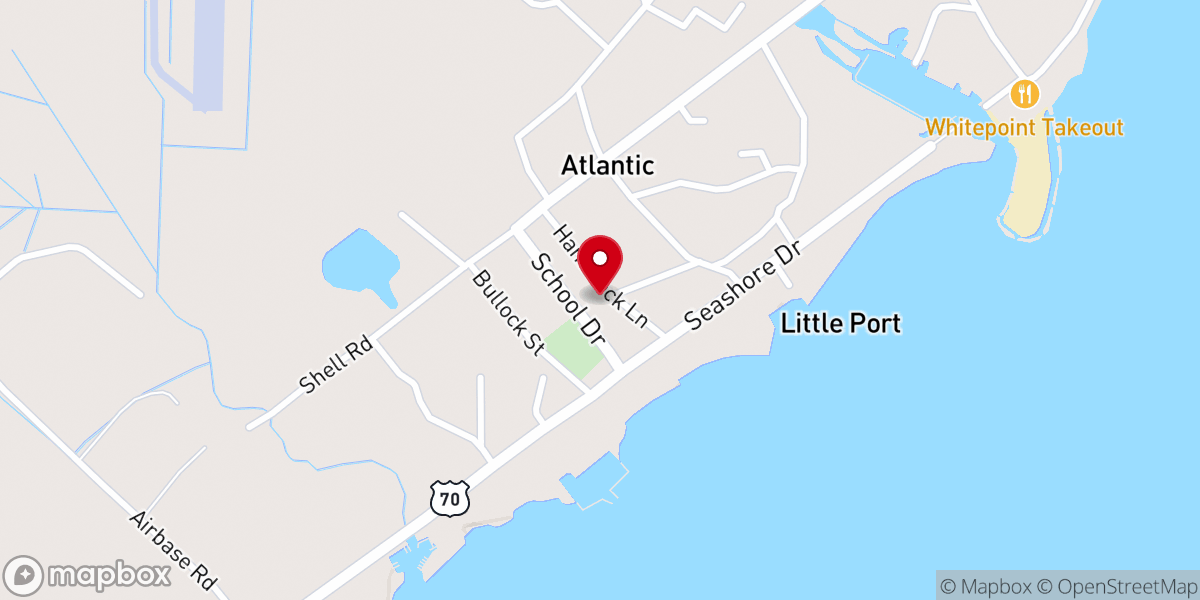 Map showing location of Atlantic United Methodist