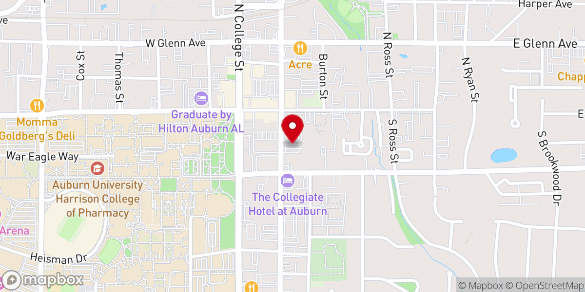 Map showing location of Auburn United Methodist Church Parking Lot