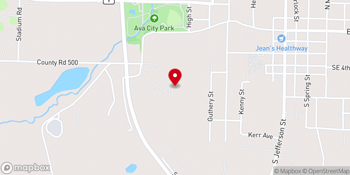 Map showing location of Ava Compass Church