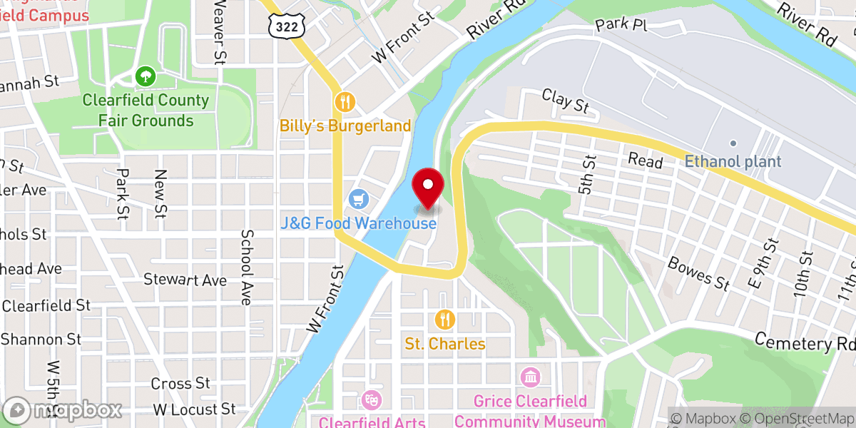 Map showing location of Awaken 514 Church