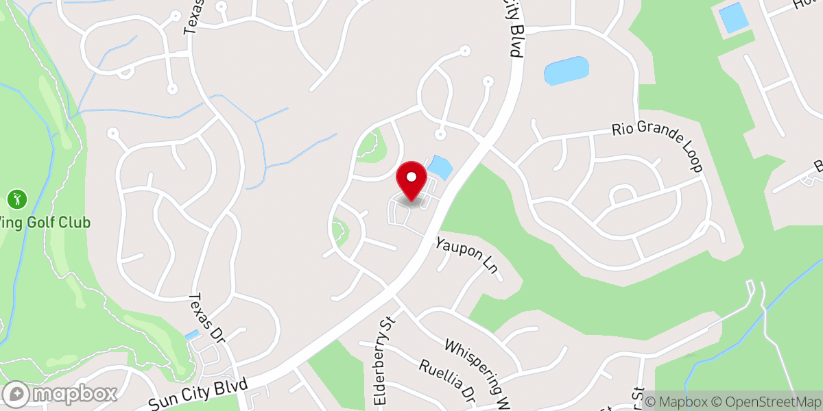 Map showing location of The Worship Place - Sun City Campus
