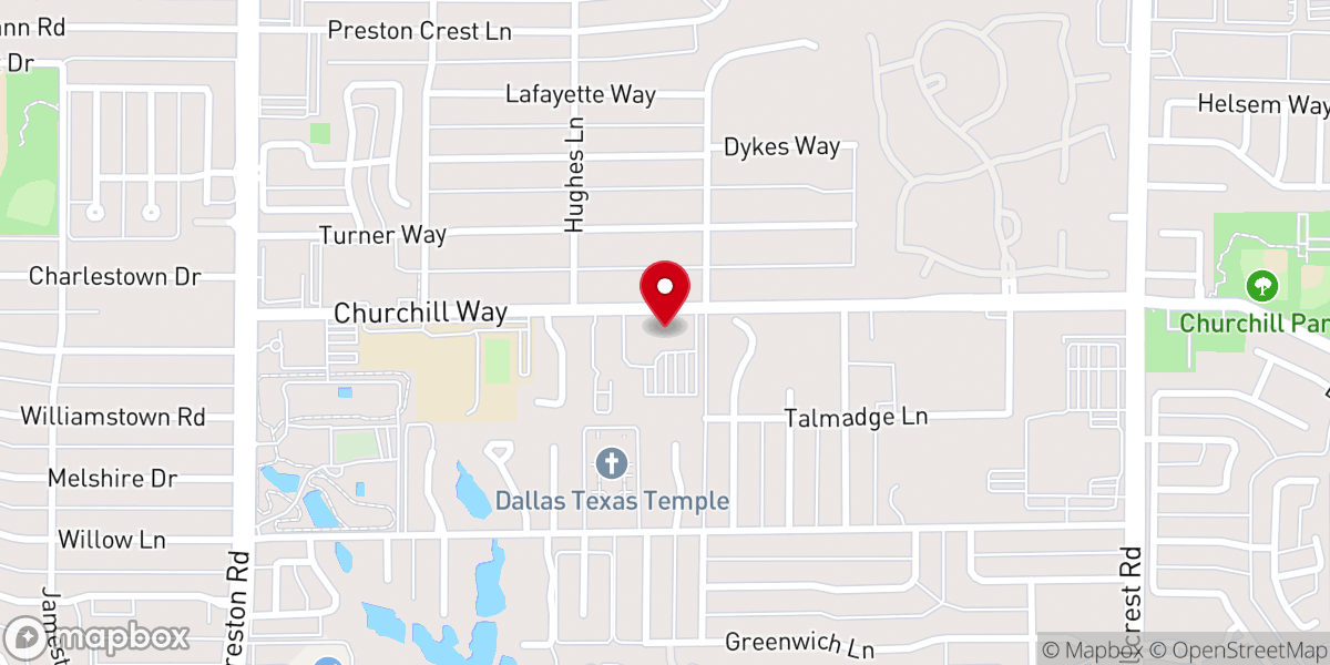 Map showing location of Believers Chapel