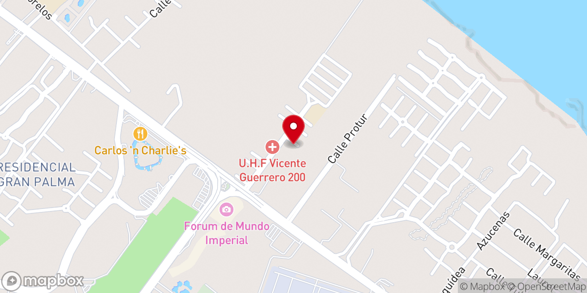 Map showing location of Capilla El Señor de los Milagros