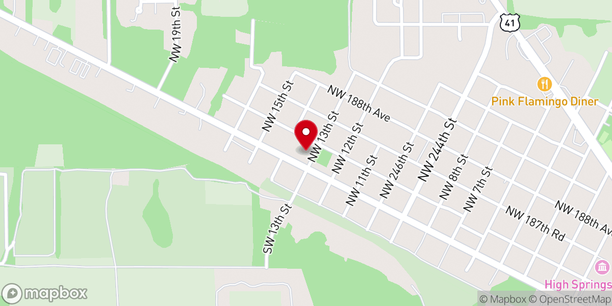 Map showing location of 13th Street Church of Christ