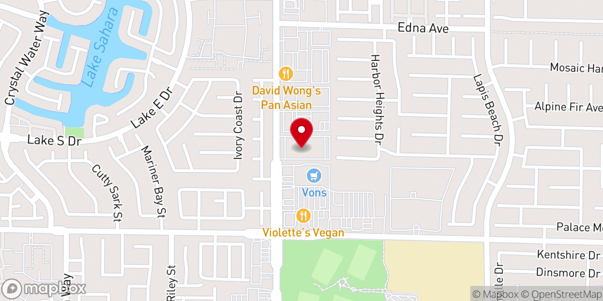 Map showing location of Las Vegas Christian Church
