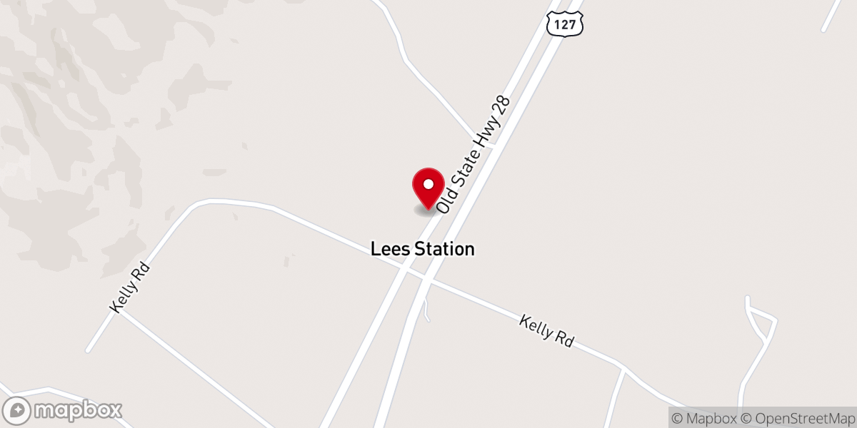 Map showing location of Lee Station Church of God