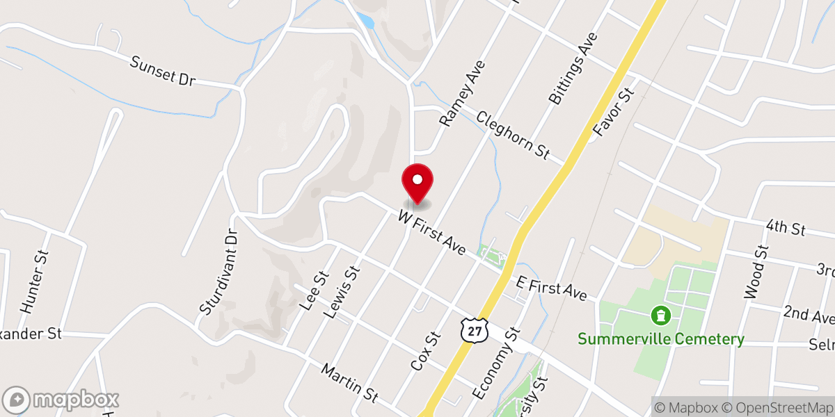 Map showing location of Redemption Worship Center