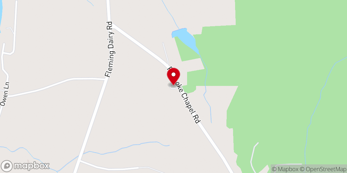 Map showing location of Roanoke Chapel Baptist Church