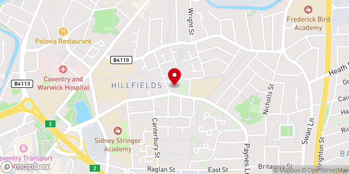 Map showing location of RCCG Holy Ghost Zone