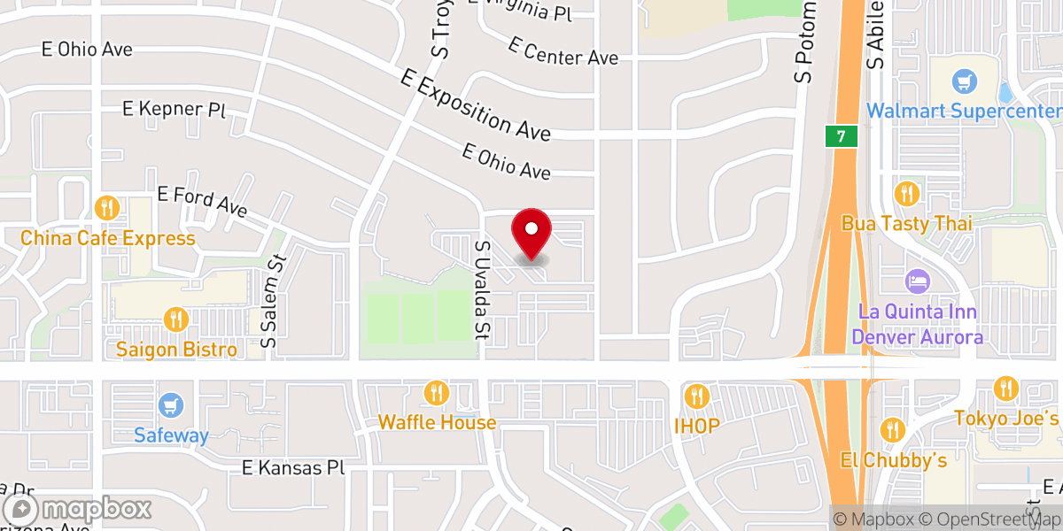 Map showing location of Queen of Peace Catholic Church
