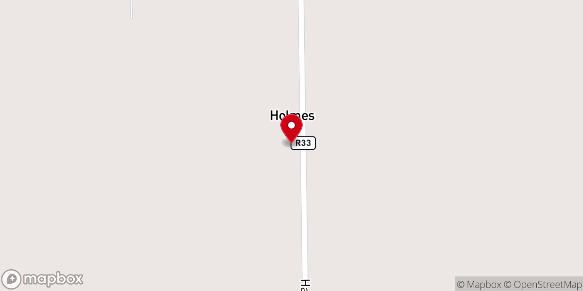 Map showing location of Holmes Lutheran Church