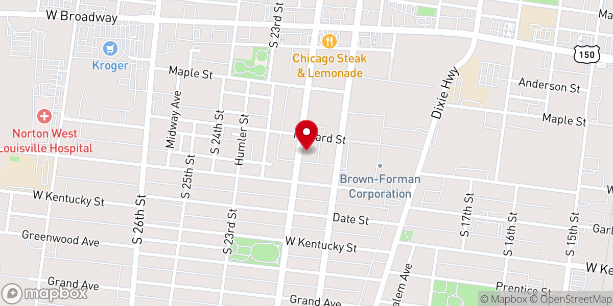 Map showing location of Saint Elizabeth Church