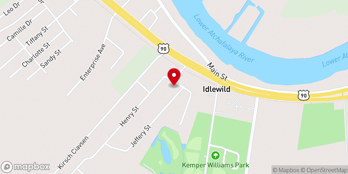 Map showing location of Central Baptist Church