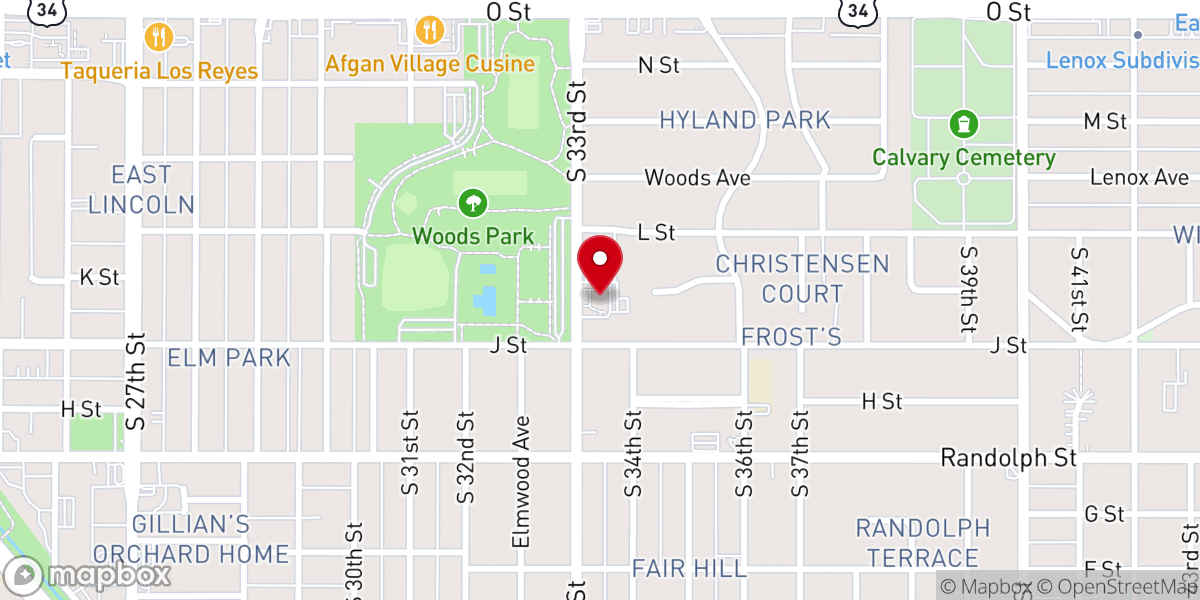 Map showing location of Redeemer Lutheran Church