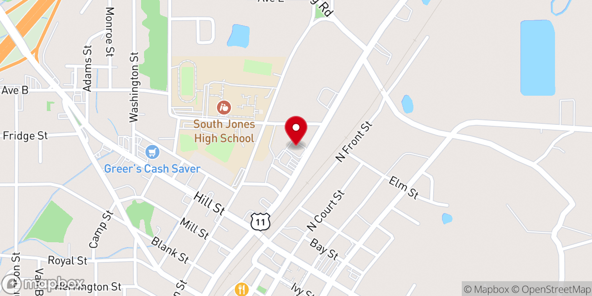 Map showing location of Ellisville First Assembly of God
