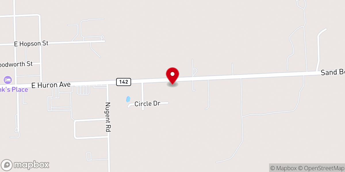 Map showing location of Bad Axe Church of Christ