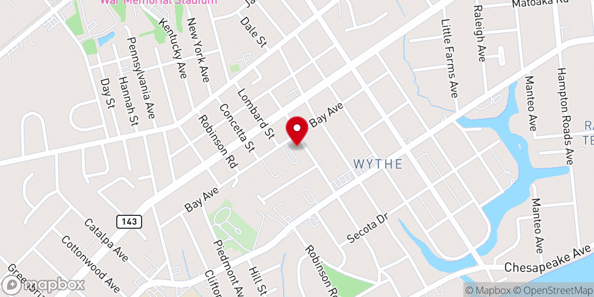 Map showing location of Fountain Baptist Church