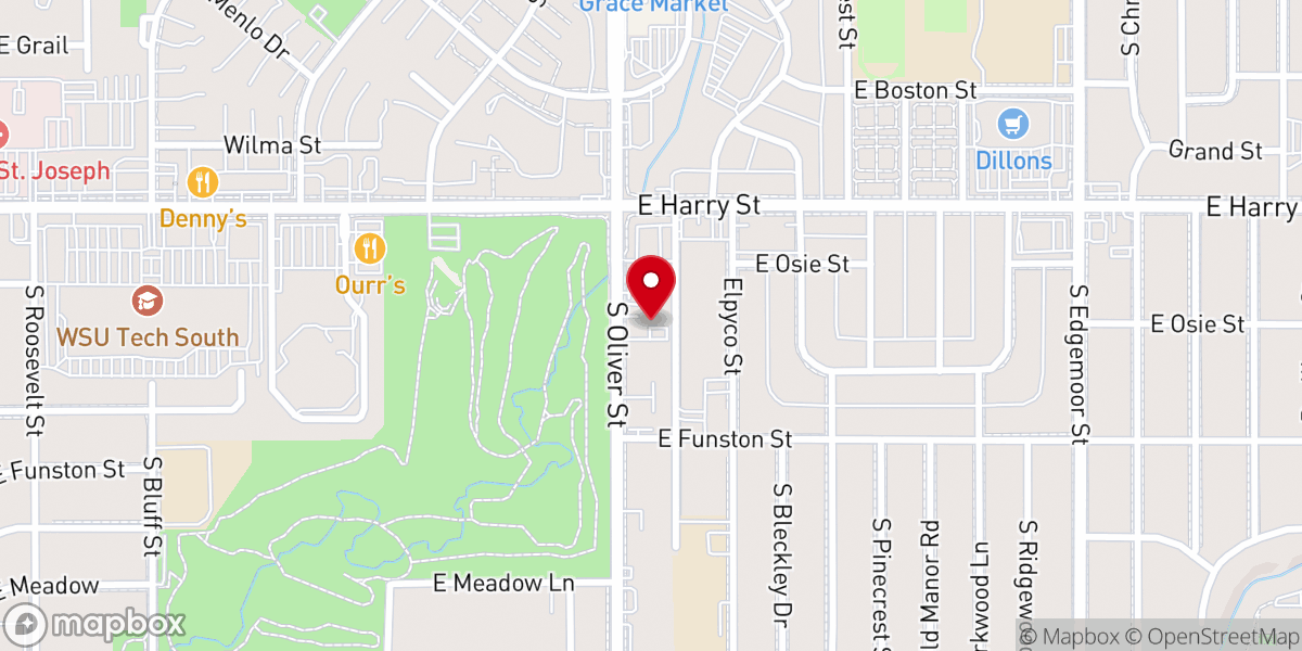 Map showing location of Evangelical Covenant Church