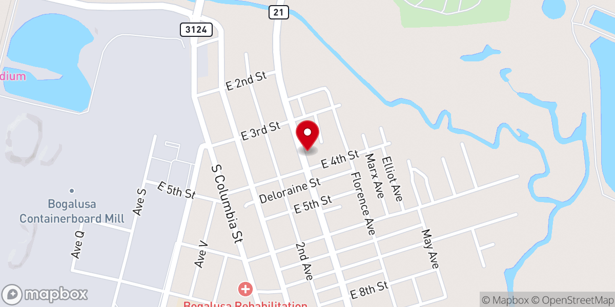 Map showing location of Mt Zion Baptist Church