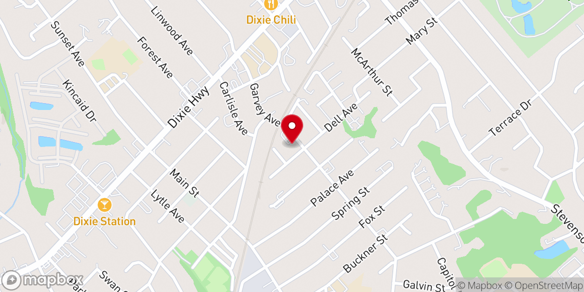 Map showing location of Elsmere Baptist Church