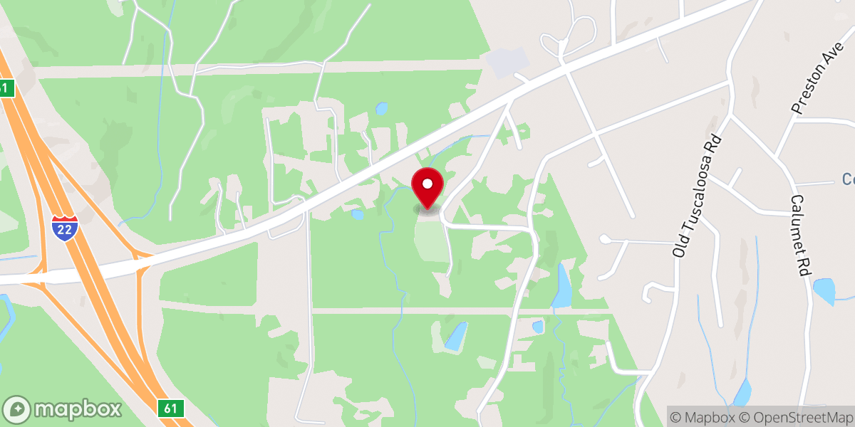 Map showing location of Coal City Baptist Church