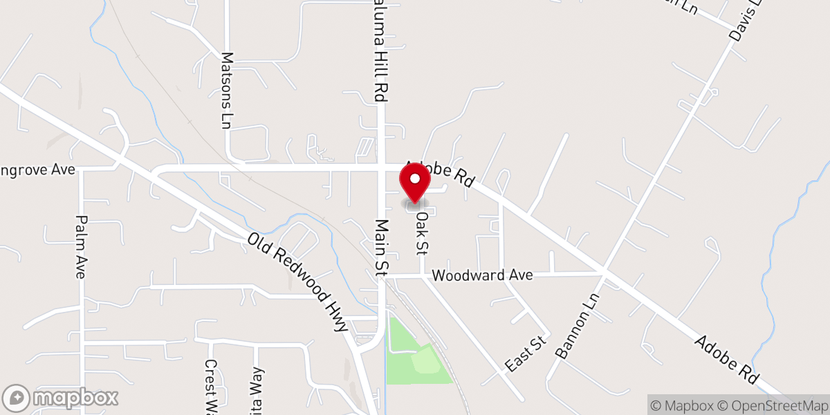 Map showing location of Penngrove Community Church