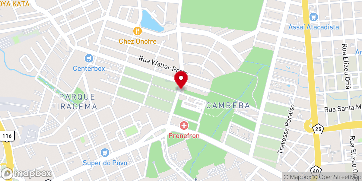 Map showing location of Assembleia de Deus Zona Sul